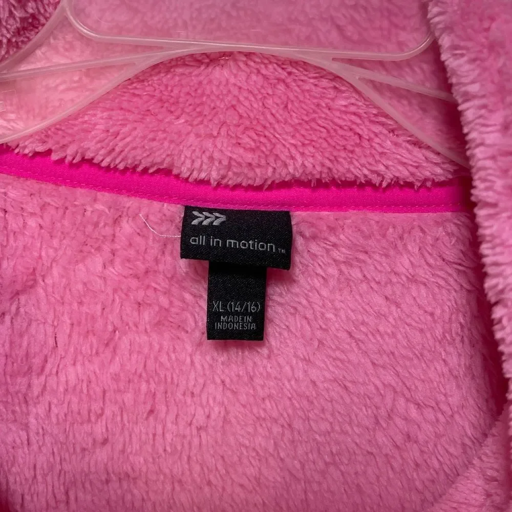 All in Motion Pink Fleece Sweatshirt with Turtleneck s xl 14/16